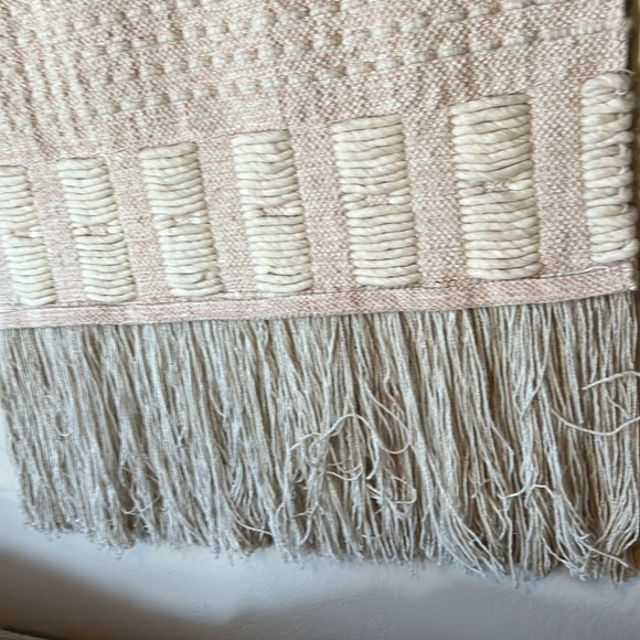 68”x35” Blush/Neutral Woven Wall Hanging - Picture 3 of 3
